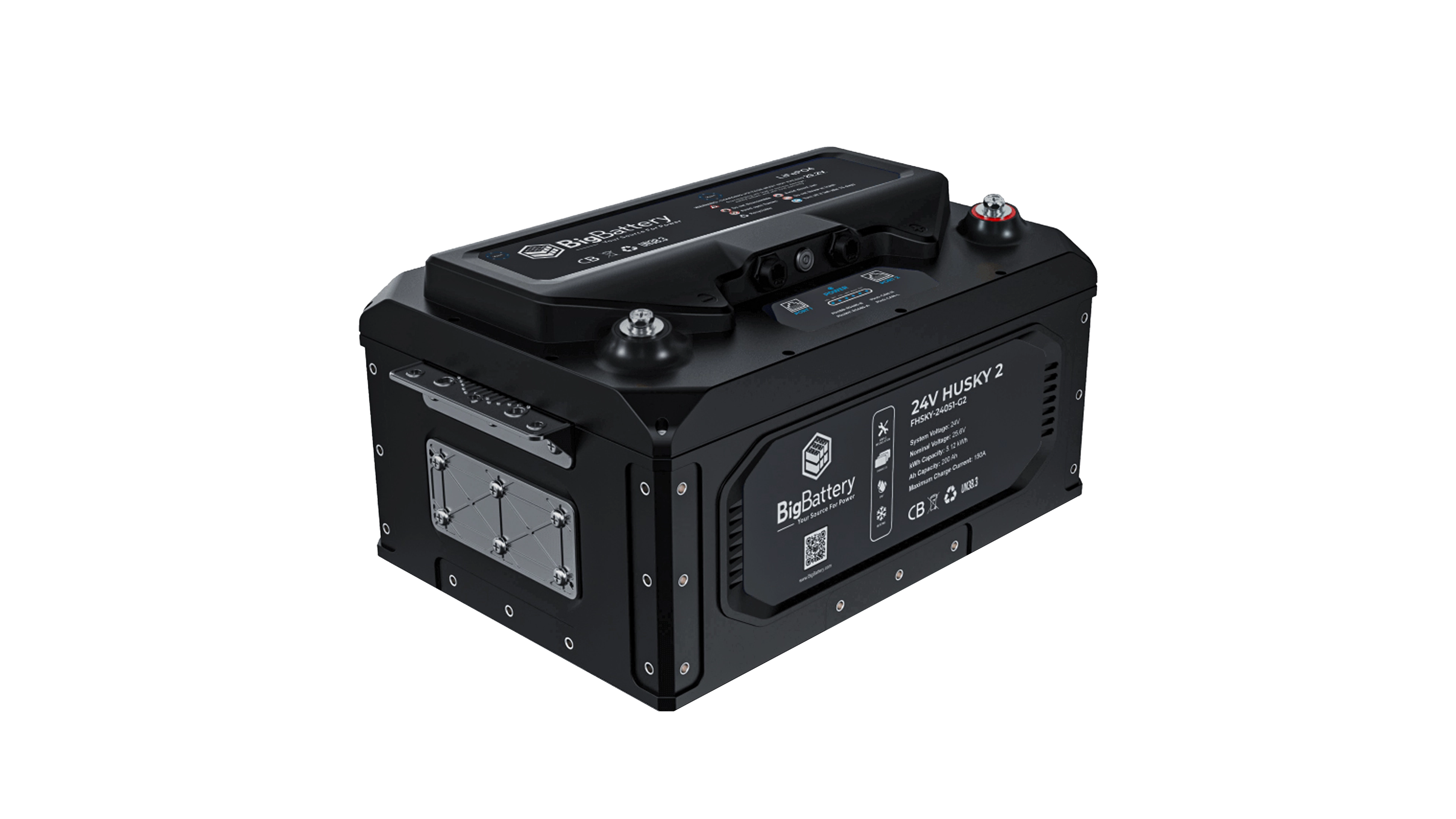 High quality photo of the Big Battery 24V Husky Front Right View. Photo sourced by Current Connected.