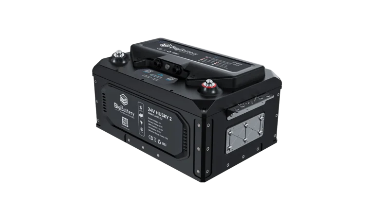 High quality photo of the Big Battery 24V Husky Front Left View. Photo sourced by Current Connected.