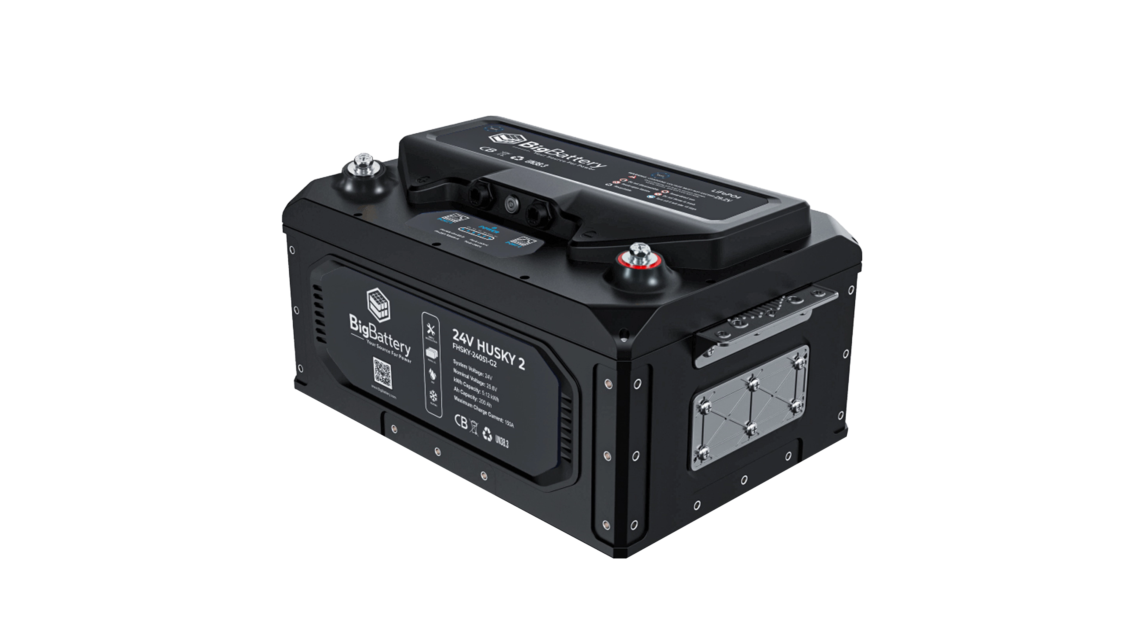 High quality photo of the Big Battery 24V Husky Front Left View. Photo sourced by Current Connected.