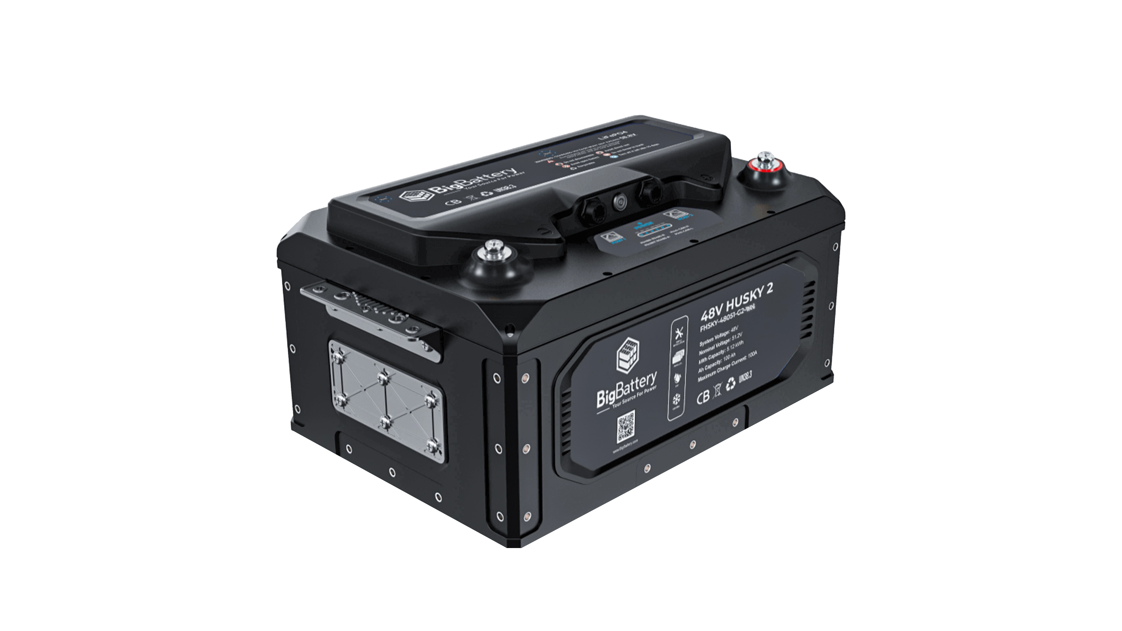 High quality photo of the Big Battery 48V Husky Front Right View. Photo sourced by Current Connected.