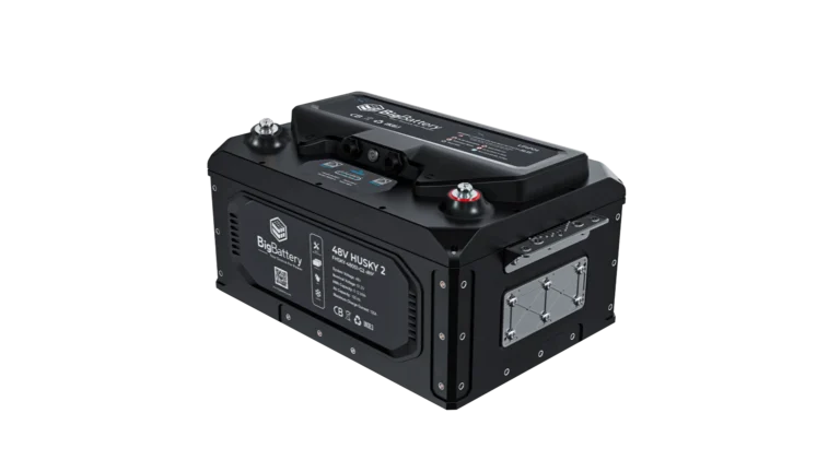 High quality photo of the Big Battery 48V Husky Front Left View. Photo sourced by Current Connected.