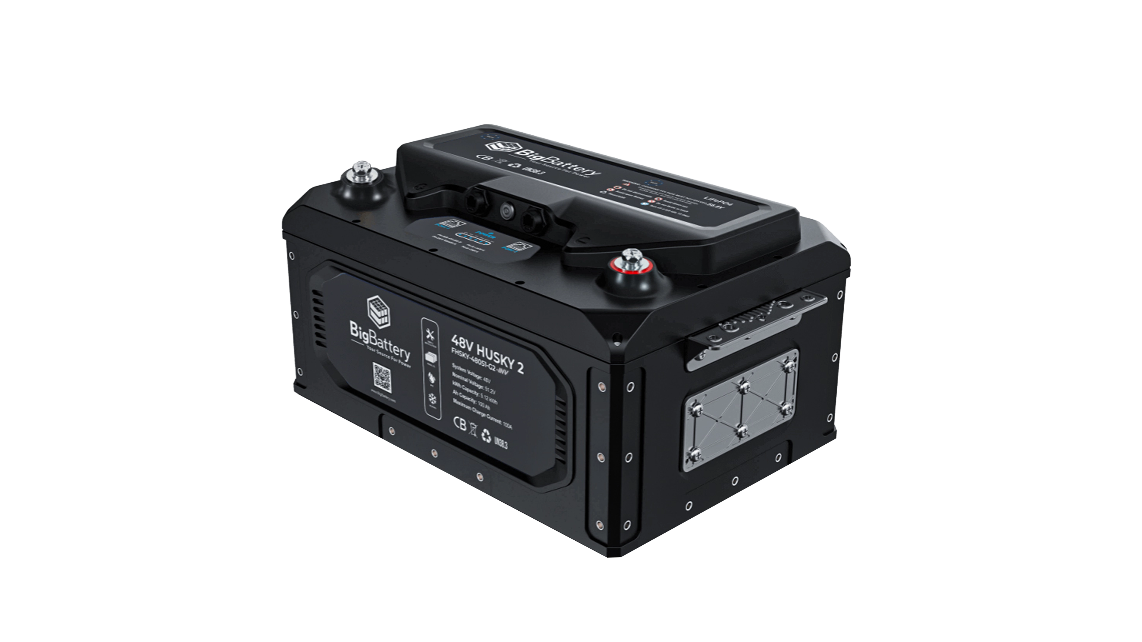 High quality photo of the Big Battery 48V Husky Front Left View. Photo sourced by Current Connected.