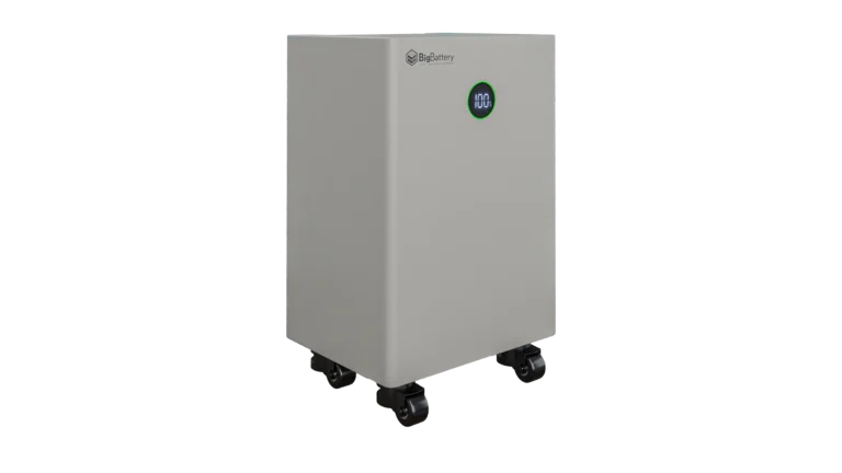 High quality photo of the Big Battery 48V Nexus 15kWh Front Left View. Photo sourced by Current Connected.