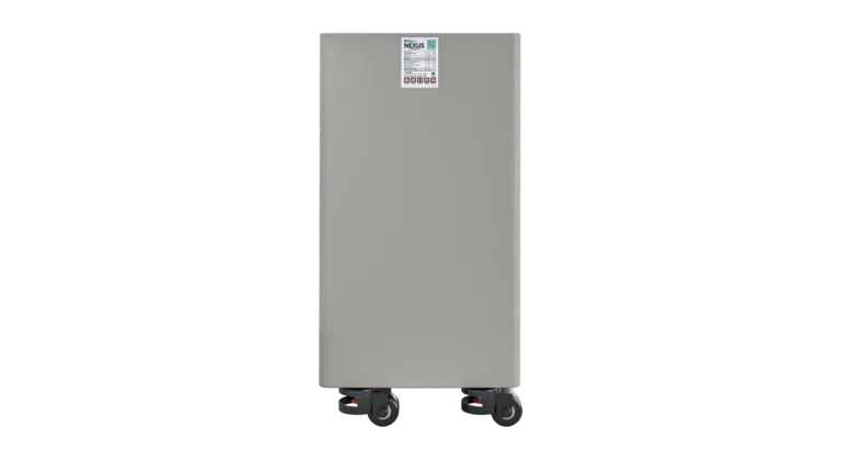 High quality photo of the Big Battery 48V Nexus 15kWh Left View. Photo sourced by Current Connected.