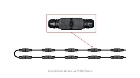 Aptos AC Bus Cable 2.2m-4.4m 12G AWG Cable for Aptos MAC-400 and MAC-800 Microinverters