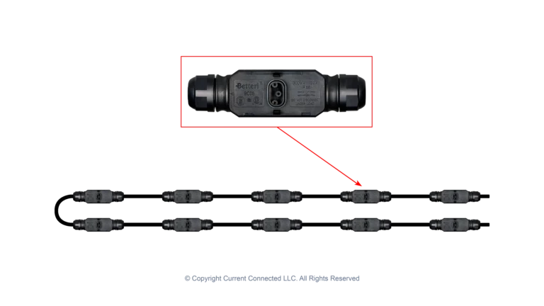 Aptos AC Bus Cable 2.2m-4.2m 12G AWG Cable for Aptos MAC-400 and MAC-800 Microinverters