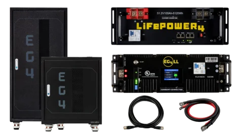 EG4 48V Battery Starter Kit, Choose Between LL-S or LifePower4 and Server Rack of Choice, Up to 30.72kWh of Battery Power