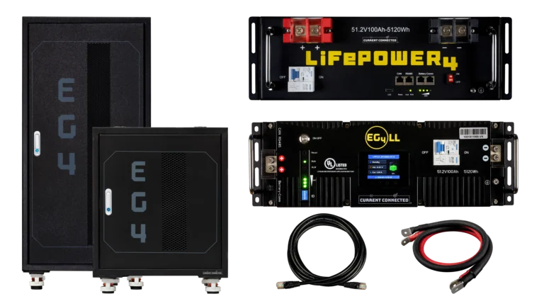 EG4 48V Battery Starter Kit, Choose Between LL-S or LifePower4 and Server Rack of Choice, Up to 30.72kWh of Battery Power