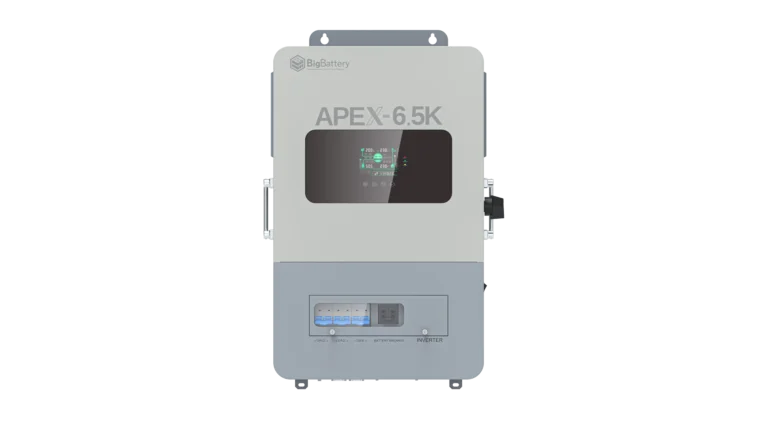 High quality photo of the Big Battery Apex-6.5k Front View. Photo sourced by Current Connected.