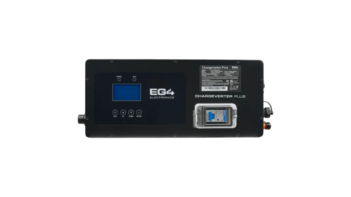 High quality photo of the EG4 Chargeverter Plus Front View. Photo sourced by Current Connected.