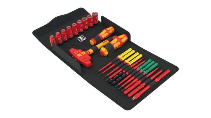 High quality photo of the Wera Kaftform Kompakt Vde 24 Allrounder Set. Photo sourced by Current Connected from WERA Tools.