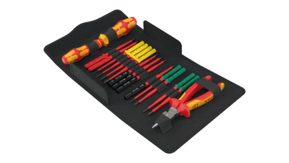 High quality photo of the Wera Kraftform Kompakt Vde 17 Extra Slim 2 Tool Finder. Photo sourced by Current Connected from WERA Tools.