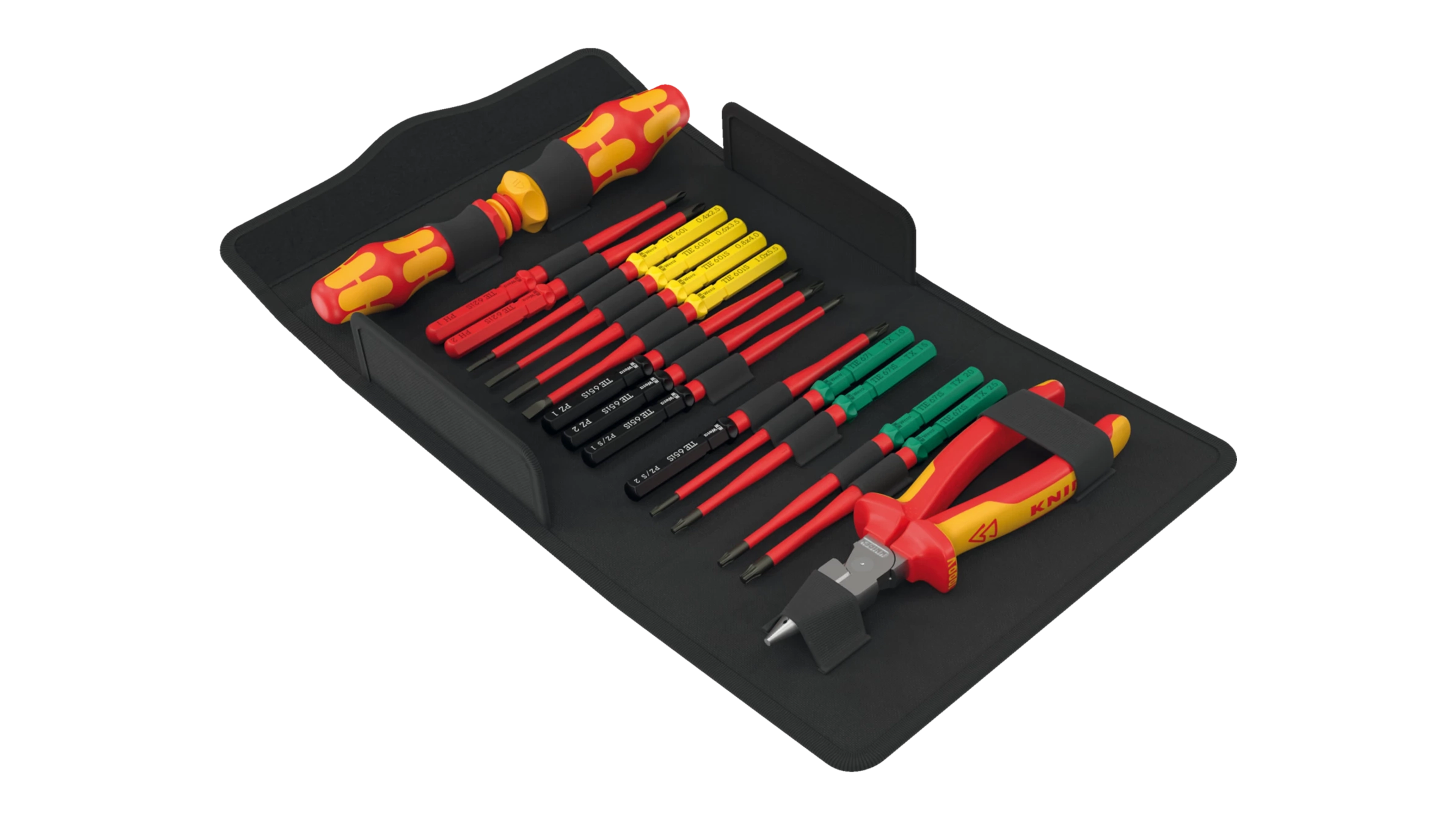 High quality photo of the Wera Kraftform Kompakt Vde 17 Extra Slim 2 Tool Finder. Photo sourced by Current Connected from WERA Tools.