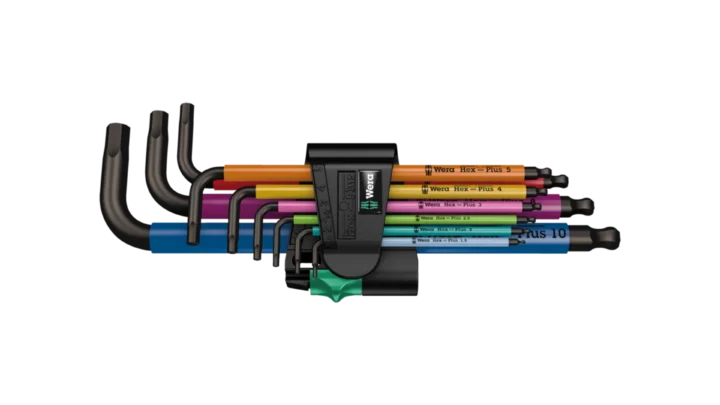 High quality photo of the Wera 950 9 Hex-Plus MultiColour. Photo sourced by Current Connected from WERA Tools.