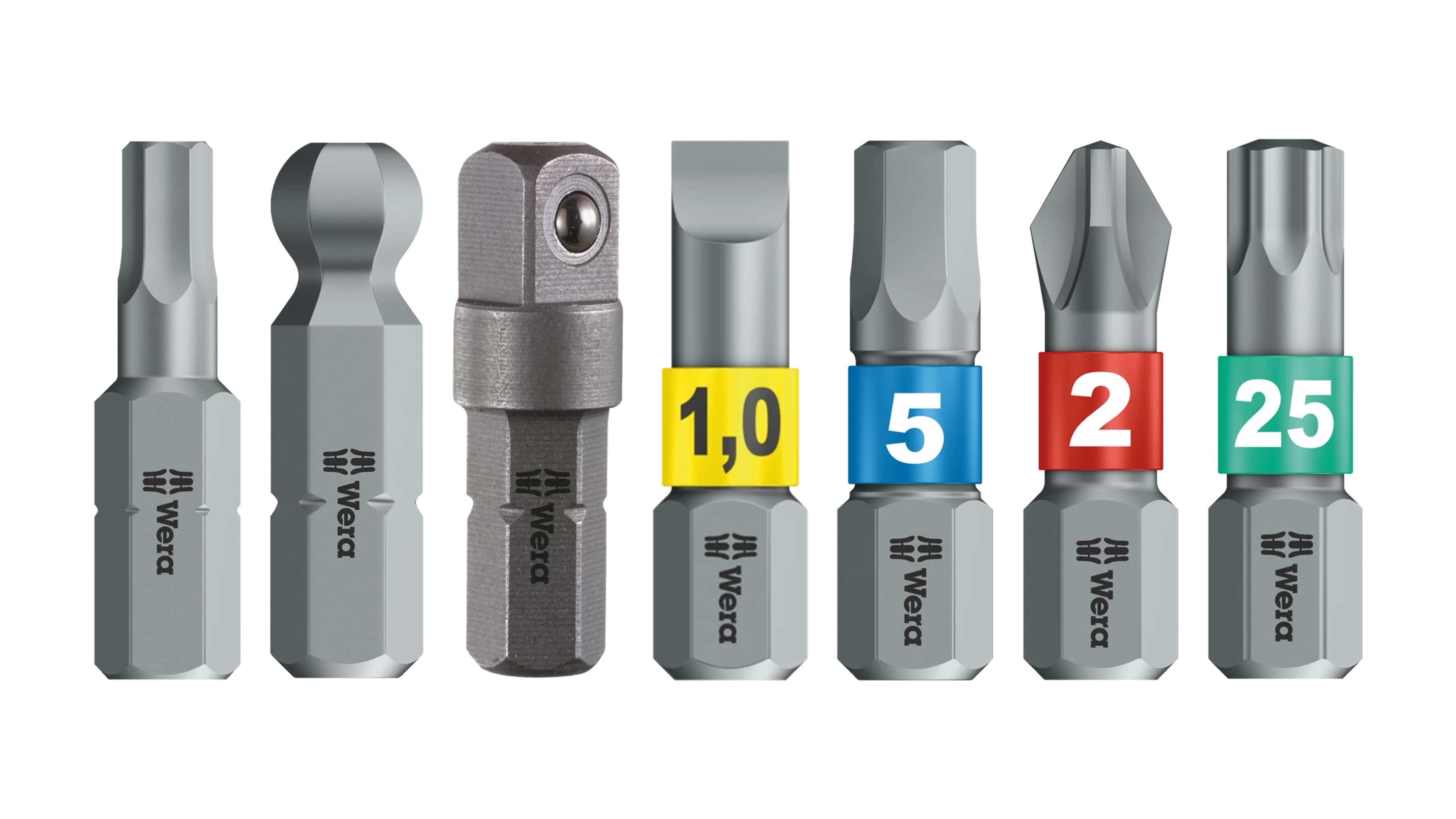 High quality photo of the Wera Bicycle Set 3A Included Bits. Photo sourced by Current Connected from WERA Tools.