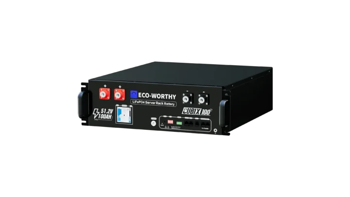 High quality photo of the ECO-WORTHY Cubix 100 Front Right View. Photo sourced by Current Connected from ECO-WORTHY.