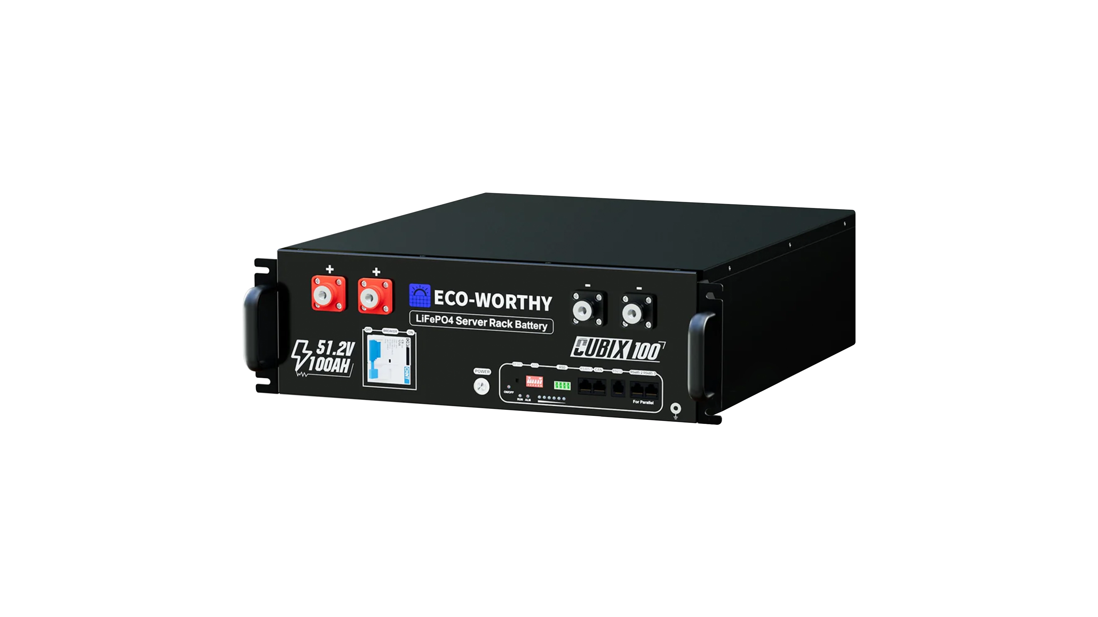 High quality photo of the ECO-WORTHY Cubix 100 Front Right View. Photo sourced by Current Connected from ECO-WORTHY.