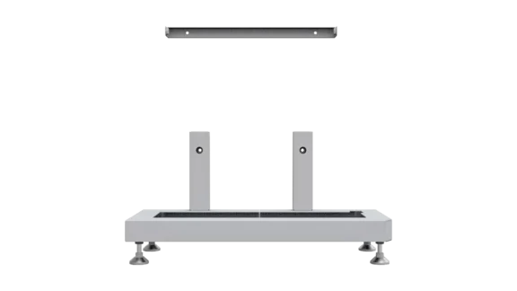 High quality photo of the Pytes V16 Floor Mount Base Front View. Photo sourced by Current Connected from Pytes.