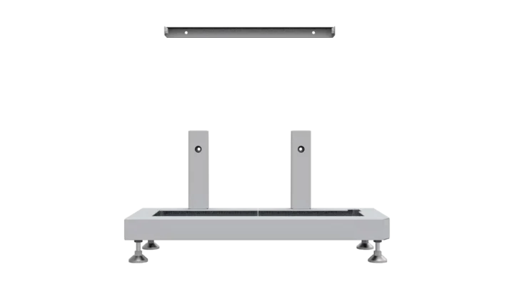 High quality photo of the Pytes V16 Floor Mount Base Front View. Photo sourced by Current Connected from Pytes.