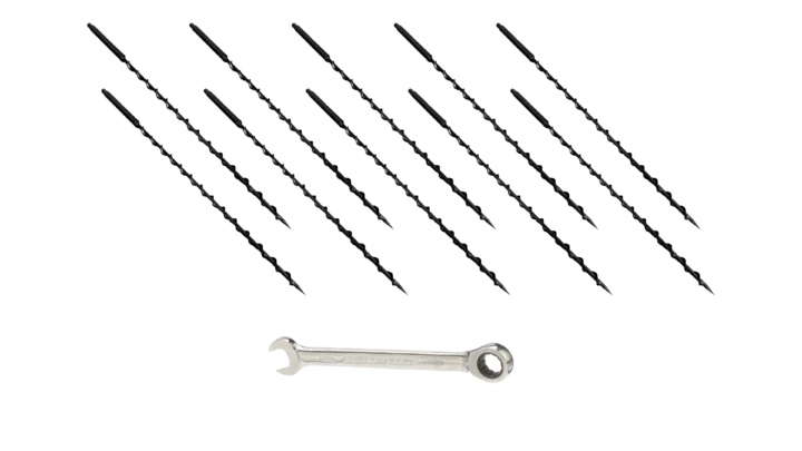 Integrarack IR EarthScrew Mounting Kit 10 Pack, 30-Inch Screws for BallastRack Frames, Solar Mounting Method for Dense Compacted Soil